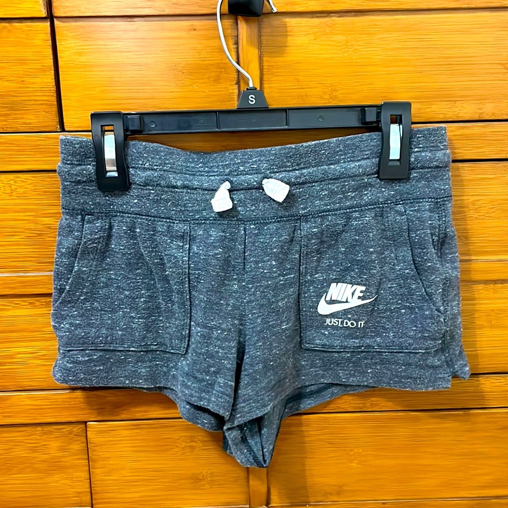 Plain, gray Nike shorts.